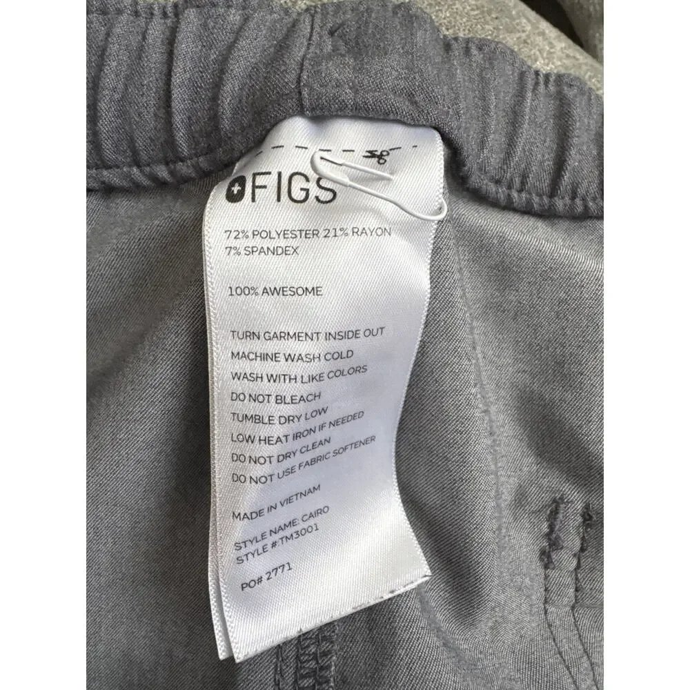Men's Figs Axim Cargo Pocket Scrub Pants size L in Graphite Workwear Utility